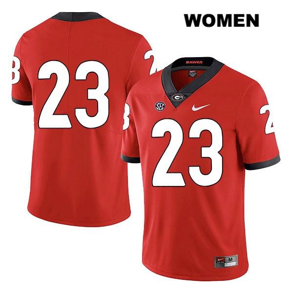 Georgia Bulldogs Women's Mark Webb #23 NCAA No Name Legend Authentic Red Nike Stitched College Football Jersey WYS4556BM